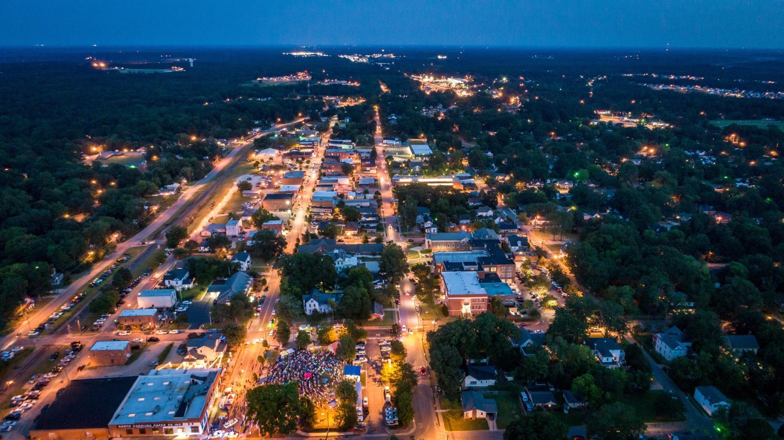 Aerial view of Embers Concert Downtown